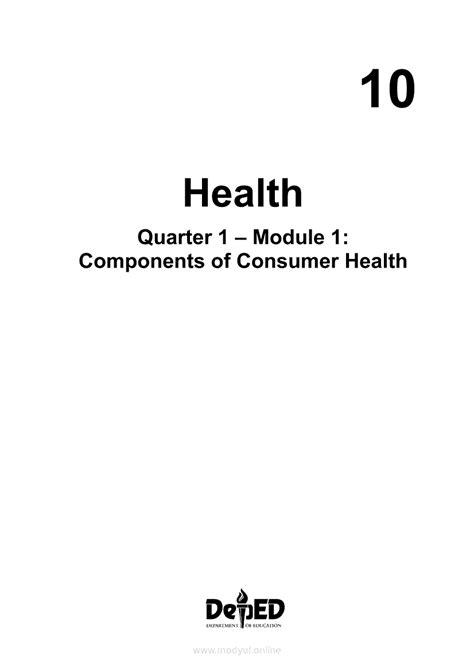 health 10 quarter 4 module 1 pdf